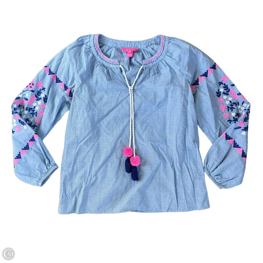 Top Long Sleeve Designer By Lilly Pulitzer In Blue, Size: Xs