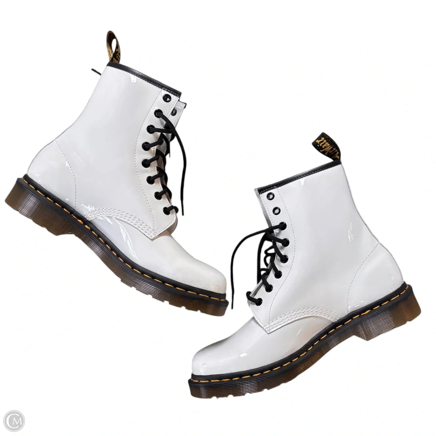 Boots Leather By Dr Martens In White, Size: 10