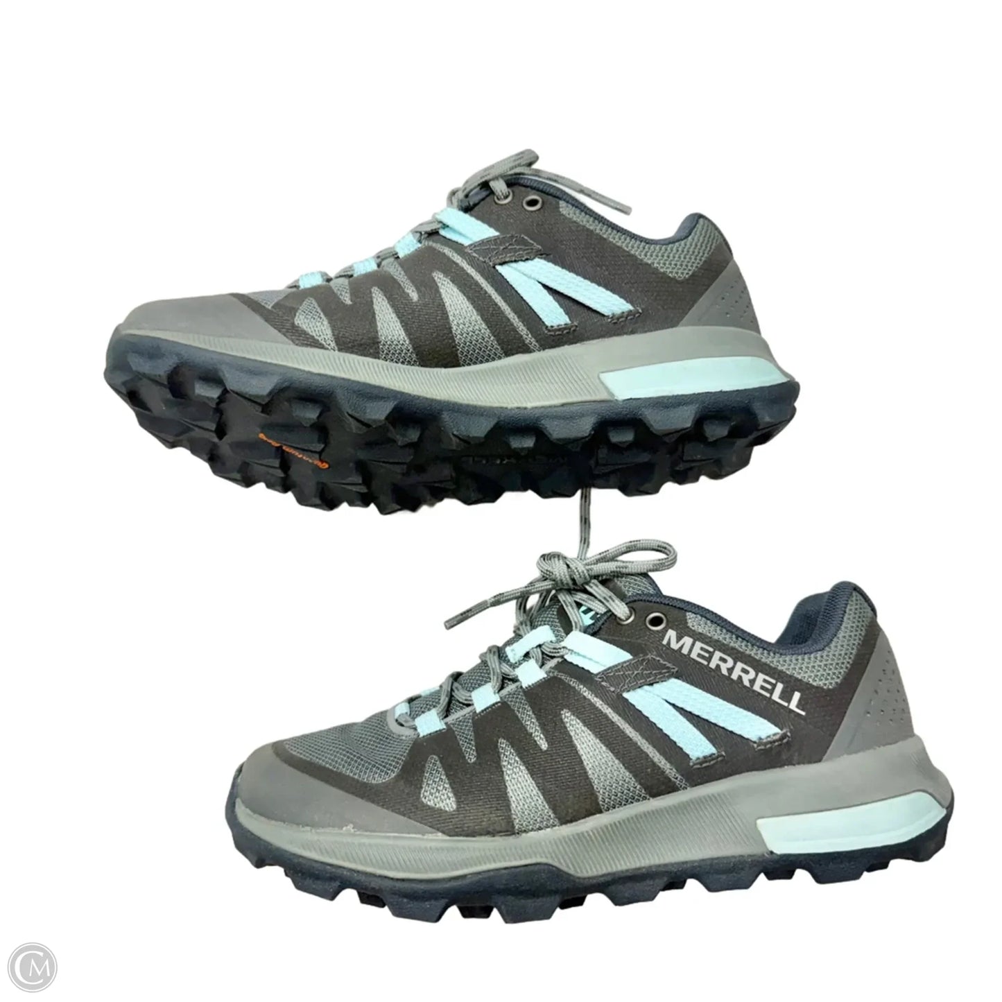 Shoes Athletic By Merrell In Blue & Grey, Size: 6