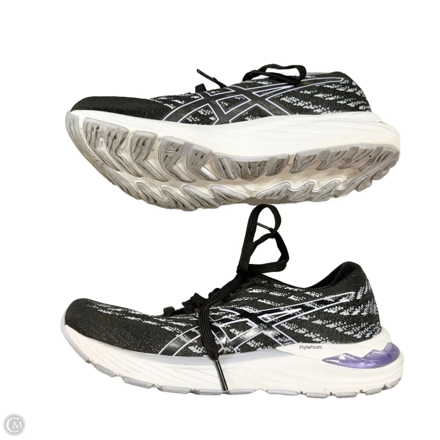 Shoes Athletic By Asics In Black & White, Size: 7.5