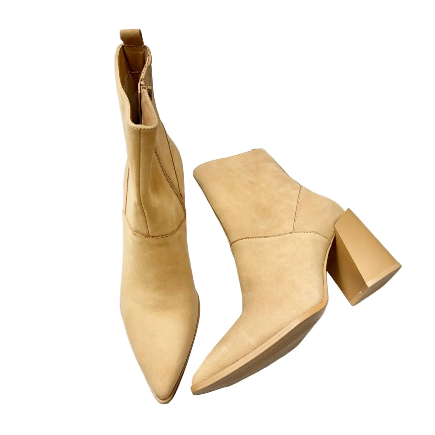 Boots Ankle Heels By Aldo In Brown, Size: 8.5