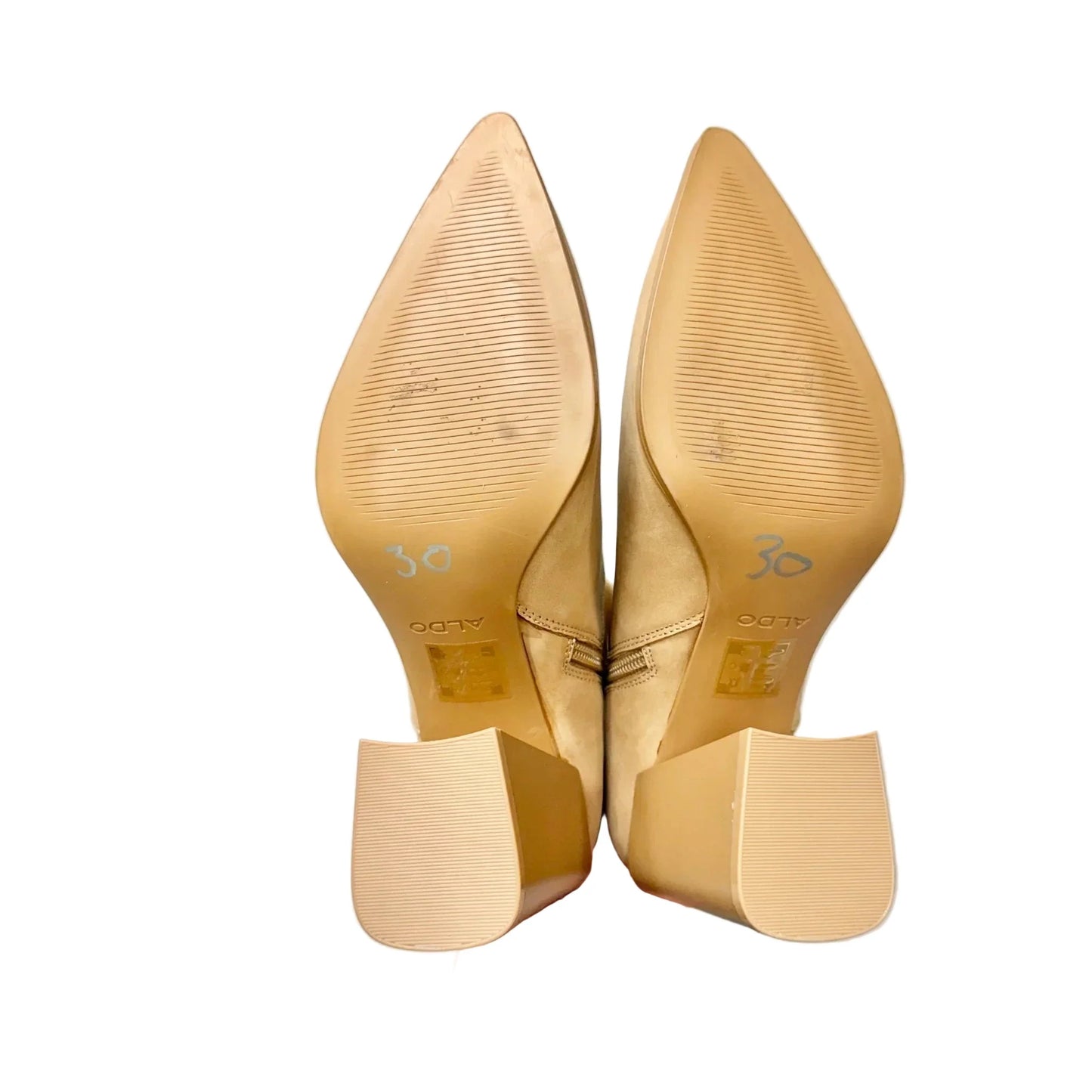 Boots Ankle Heels By Aldo In Brown, Size: 8.5