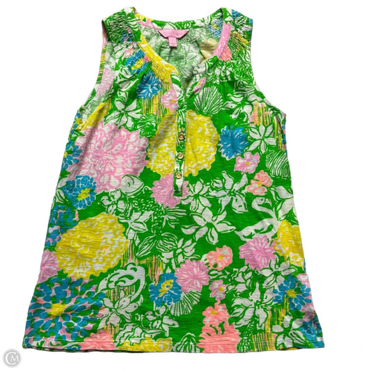 Top Sleeveless Designer By Lilly Pulitzer In Floral Print, Size: S