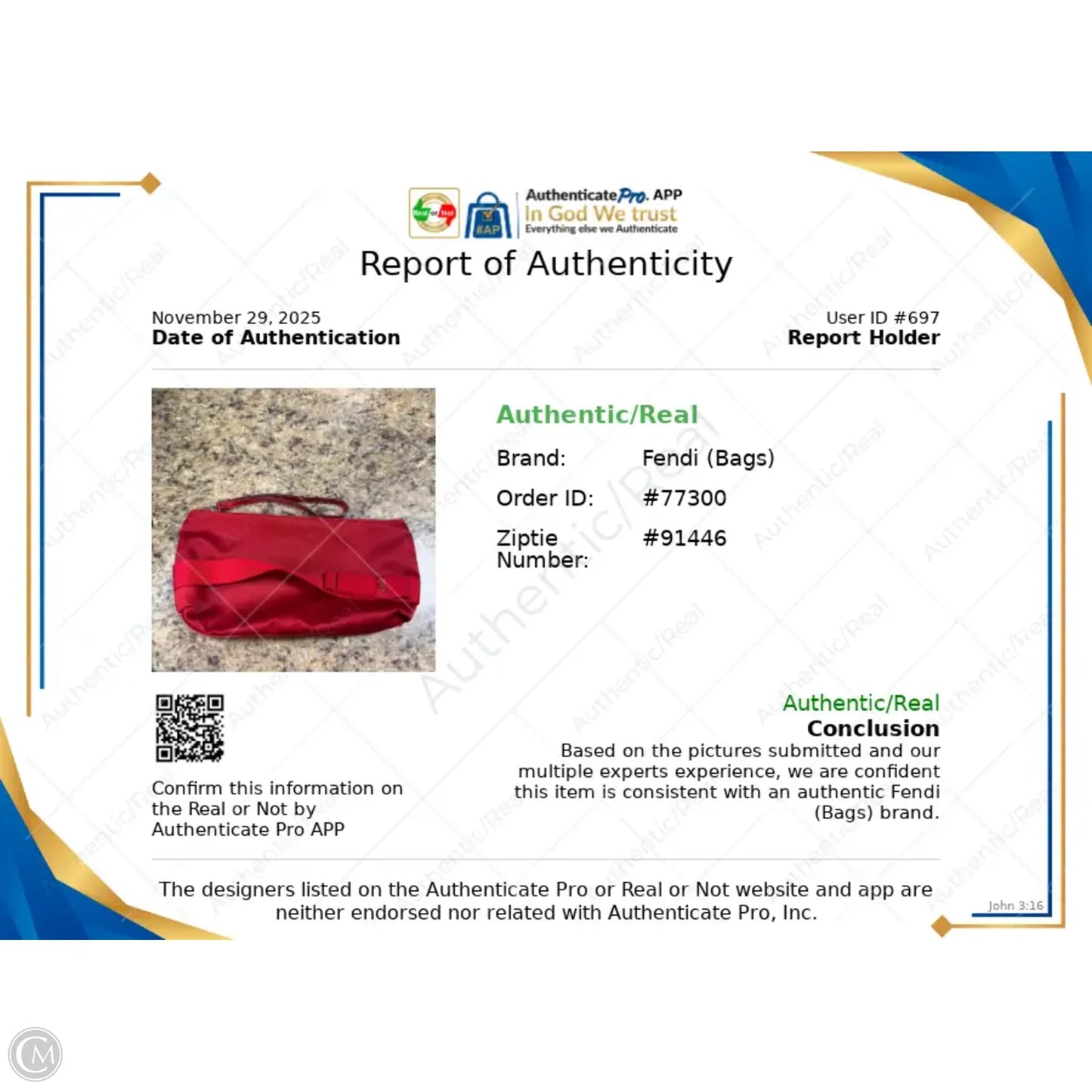 Clutch Luxury Designer By Fendi, Size: Medium