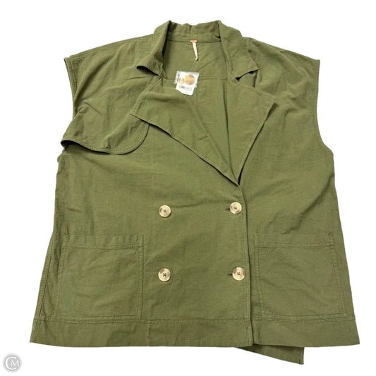 Jacket Shirt By Free People In Green, Size: L