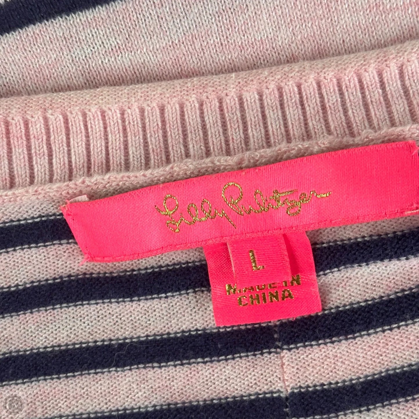 Sweater Designer By Lilly Pulitzer In Striped Pattern, Size: L