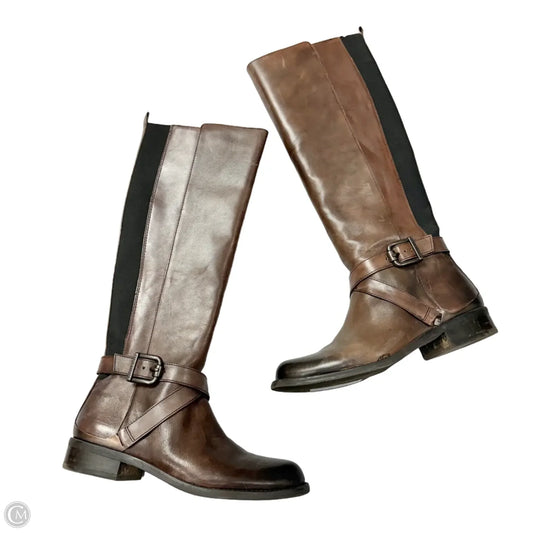 Boots Leather By Vince Camuto In Brown, Size: 7.5