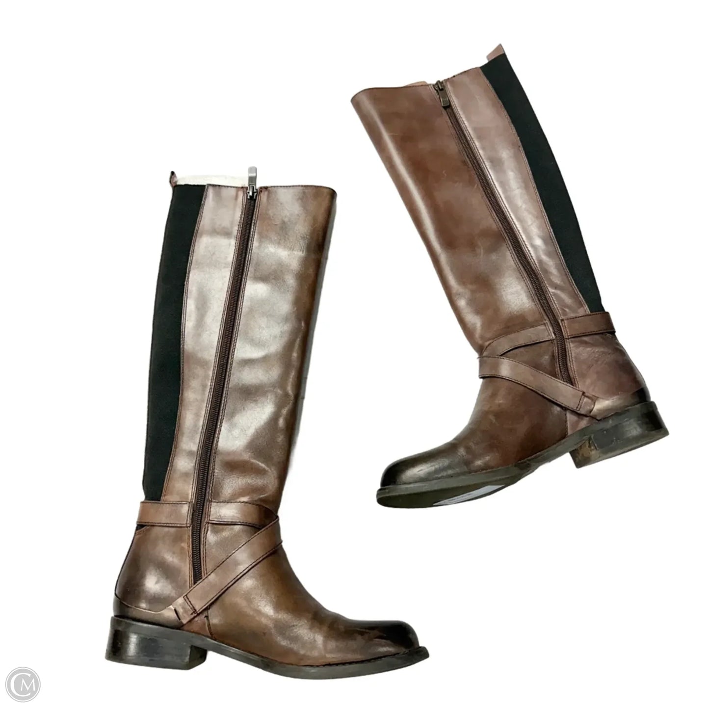 Boots Leather By Vince Camuto In Brown, Size: 7.5