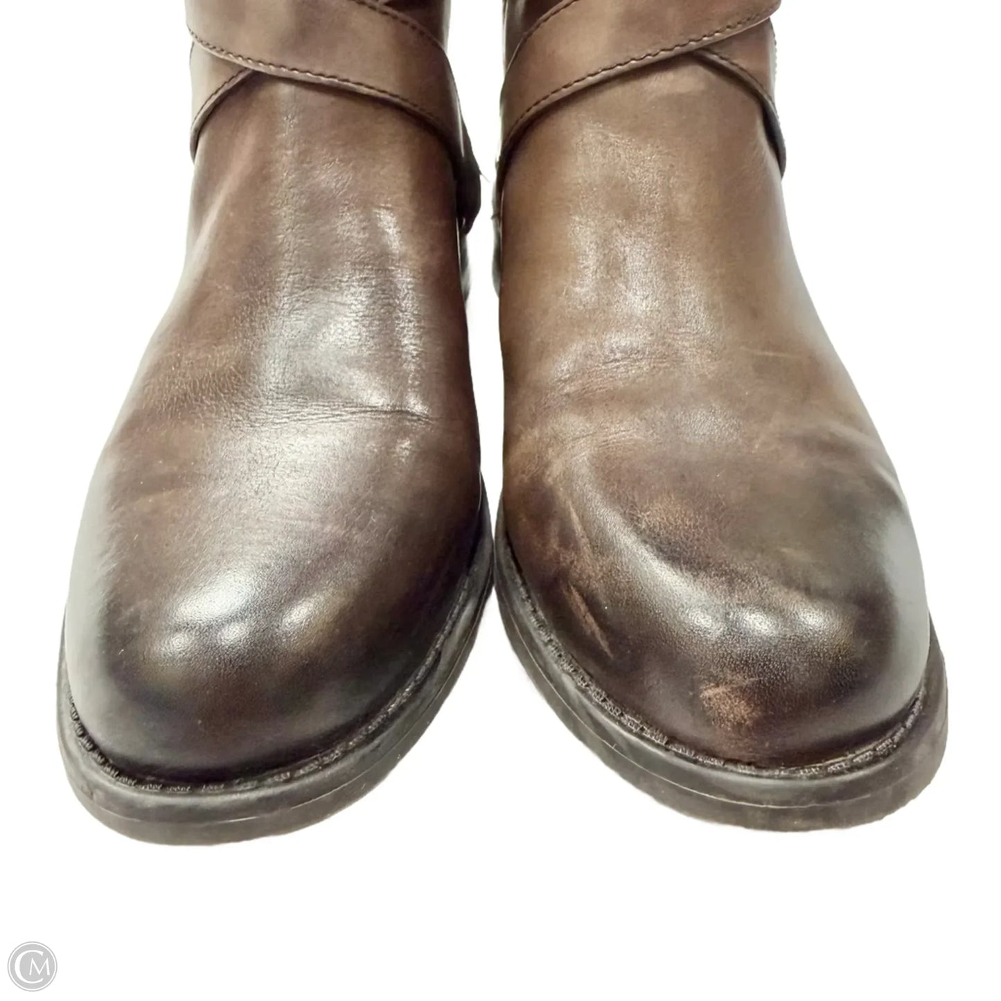 Boots Leather By Vince Camuto In Brown, Size: 7.5