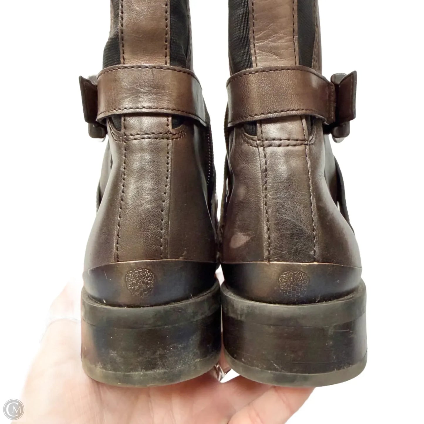 Boots Leather By Vince Camuto In Brown, Size: 7.5