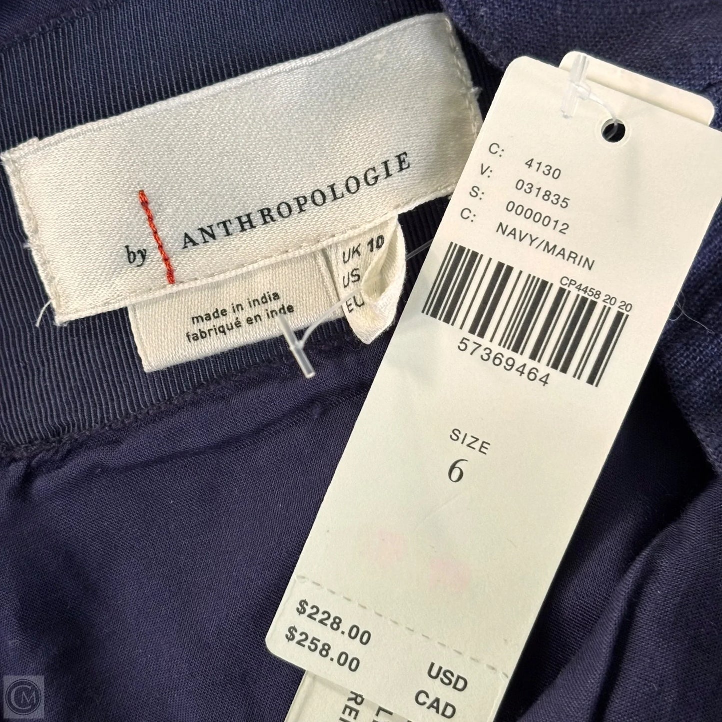 Dress Casual Short By Anthropologie In Navy, Size: S