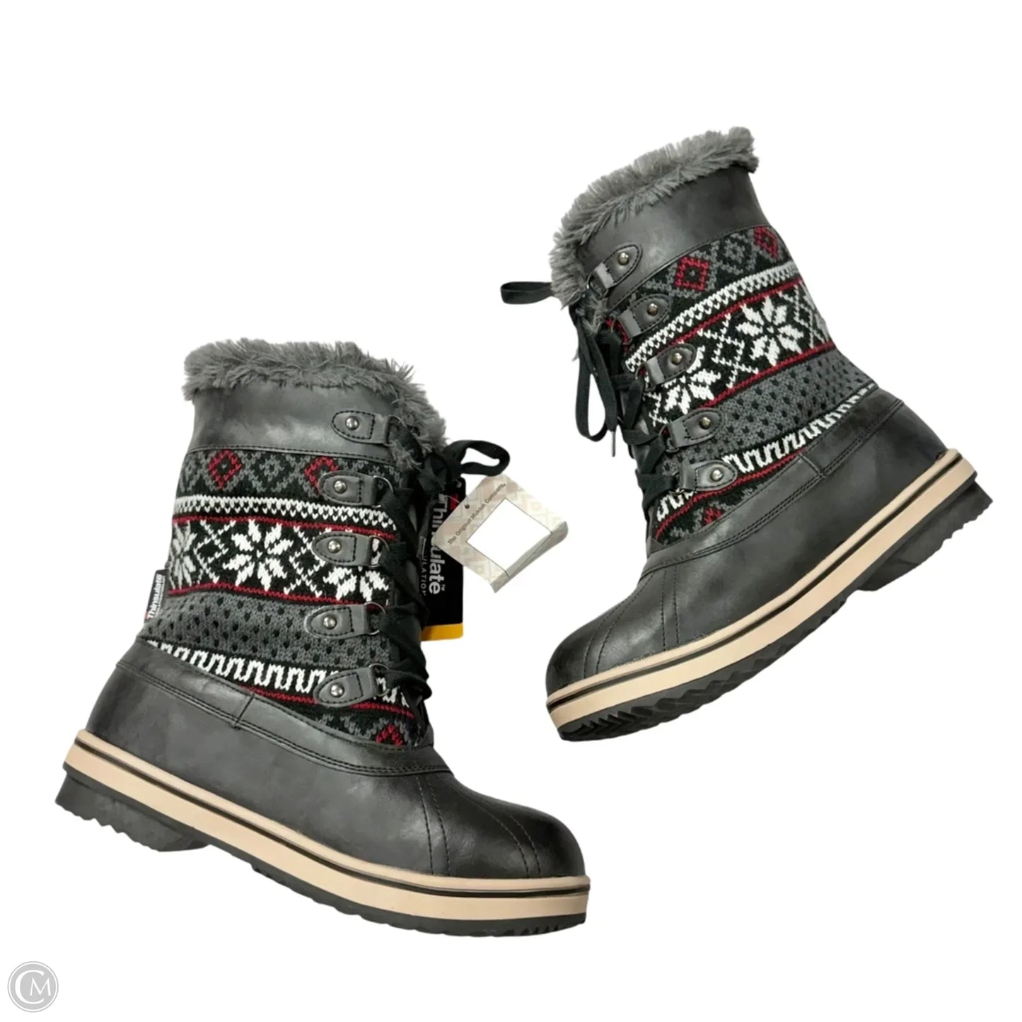 Boots Snow By Muk Luks In Grey, Size: 10