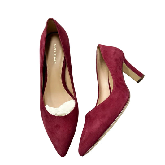Shoes Heels Block By Cole-haan In Maroon, Size: 9