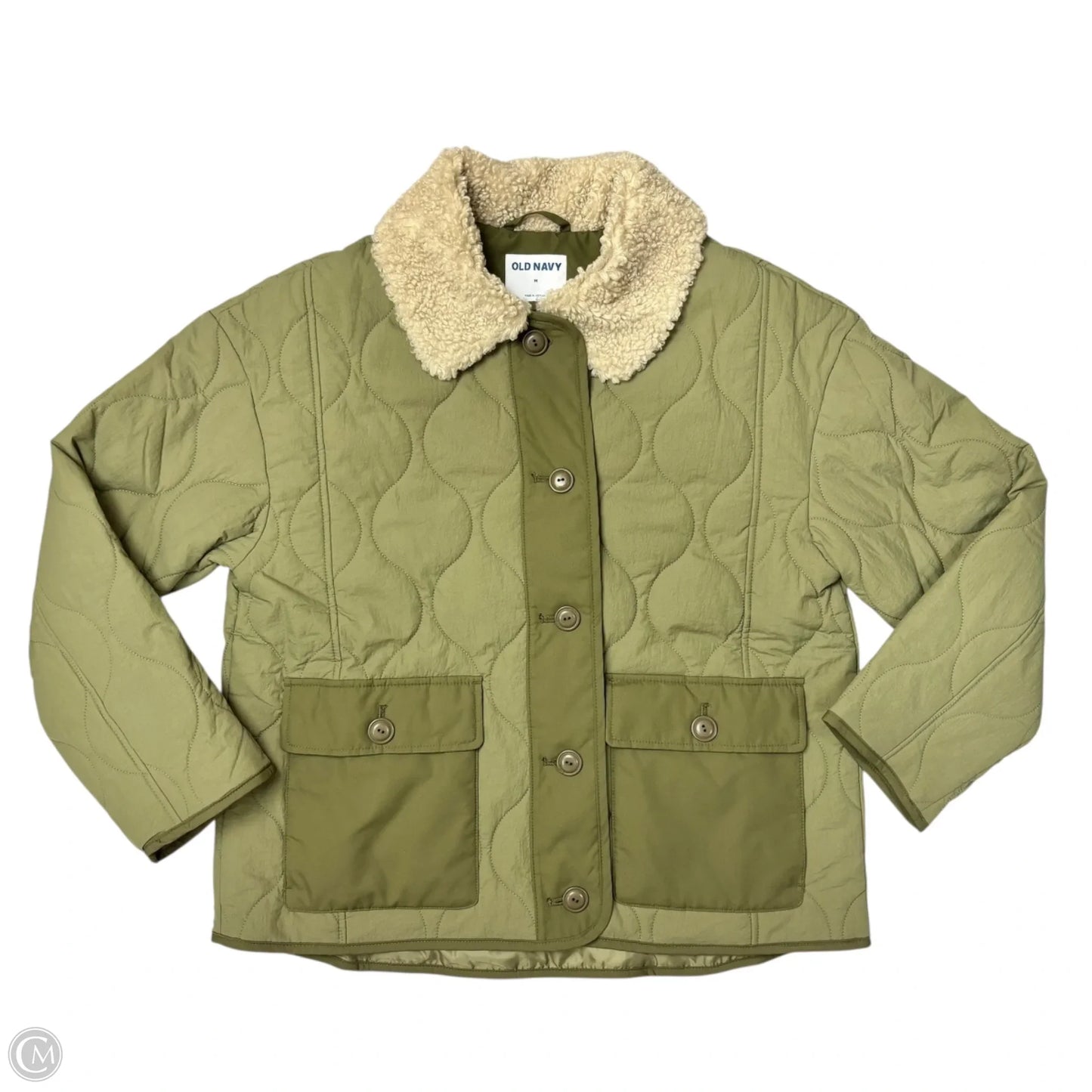 Jacket Puffer & Quilted By Old Navy In Green, Size: M