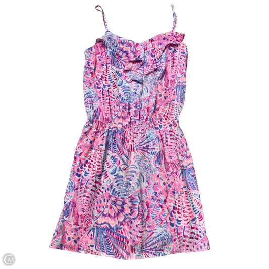 Romper Designer By Lilly Pulitzer In Pink & Purple, Size: S