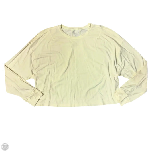 Athletic Top Long Sleeve Crewneck By Lululemon In Yellow, Size: L