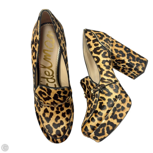 Shoes Heels Platform By Sam Edelman In Leopard Print, Size: 10