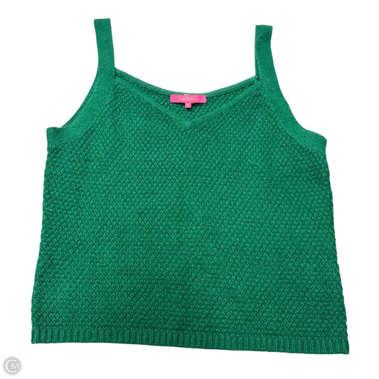 Top Sleeveless Designer By Lilly Pulitzer In Green, Size: L