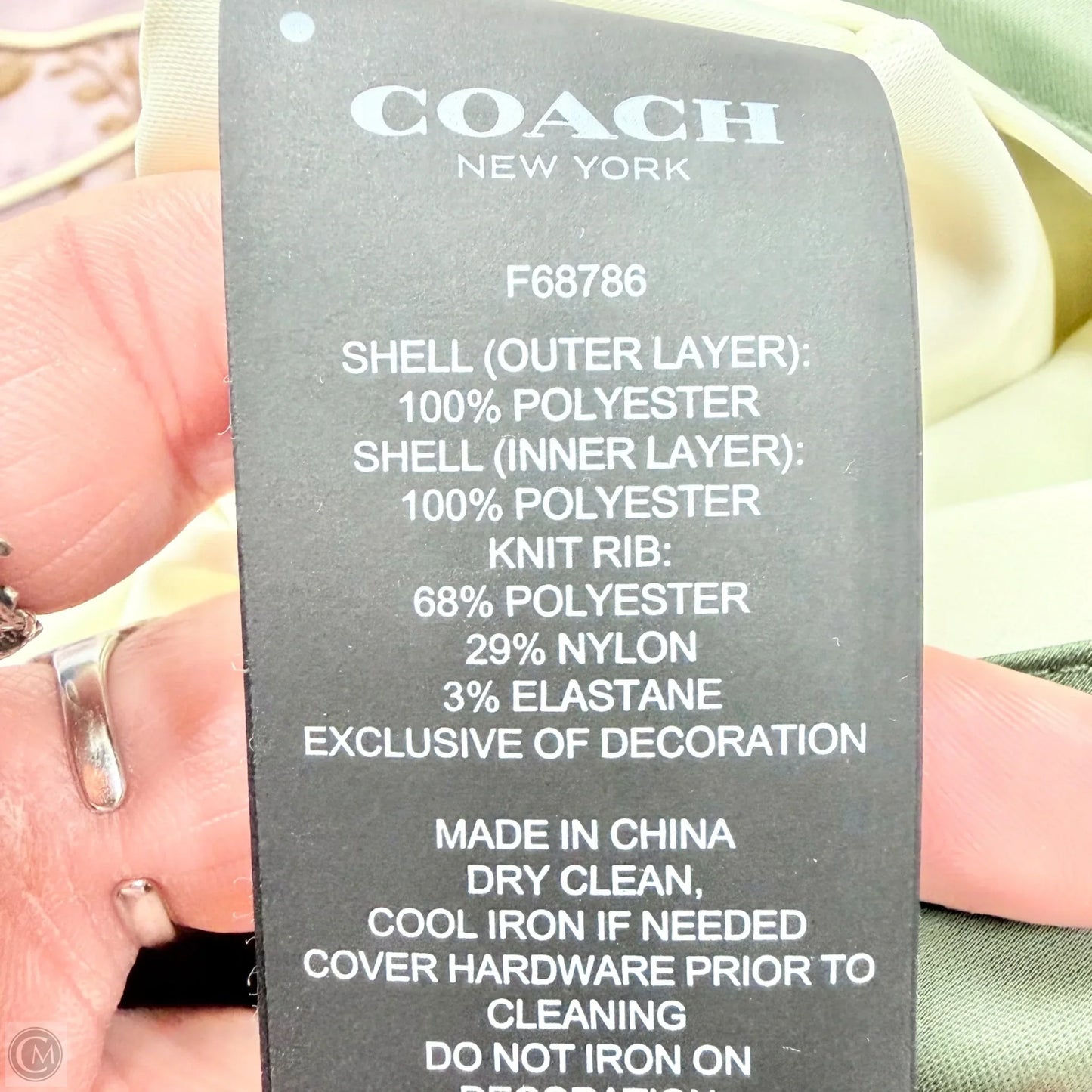 Jacket Designer By Coach In Floral Print, Size: M