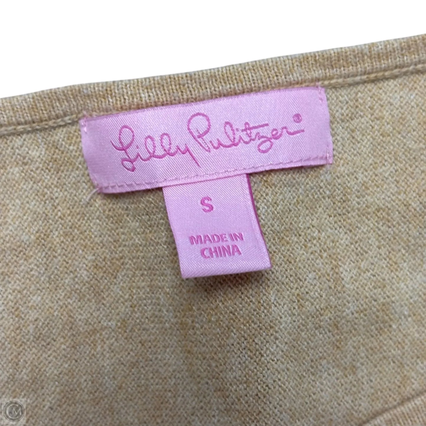 Top 3/4 Sleeve Designer By Lilly Pulitzer In Tan, Size: S