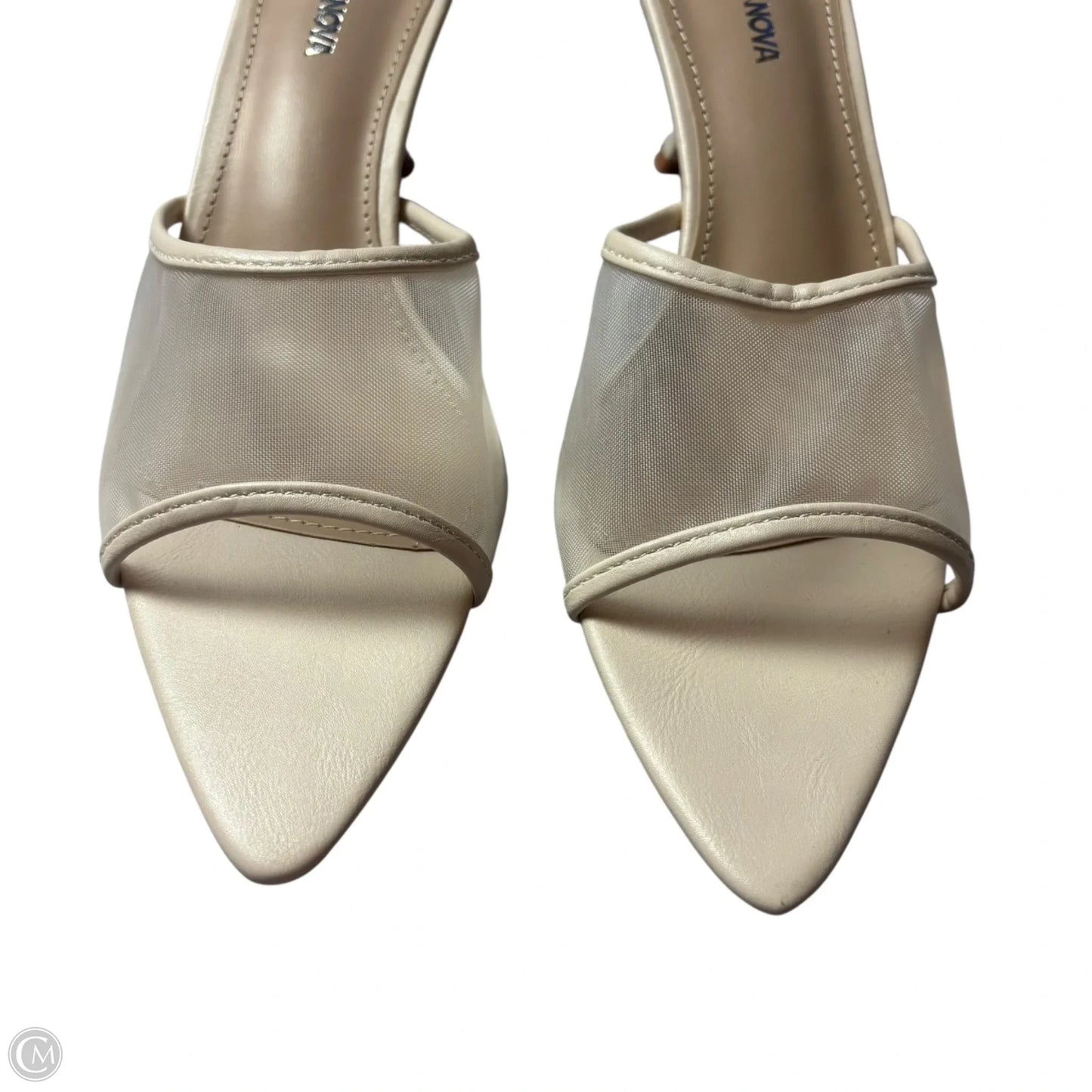 Sandals Heels Kitten By Fashion Nova In Cream, Size: 9