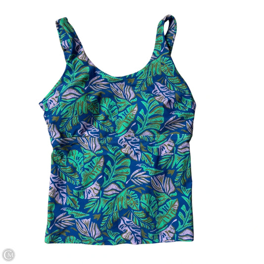 Swimsuit Top By Eddie Bauer In Tropical Print, Size: M