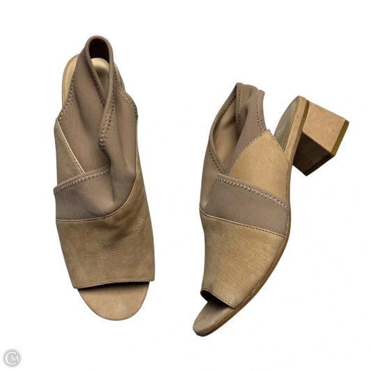Sandals Heels Block By Eileen Fisher In Tan, Size: 10