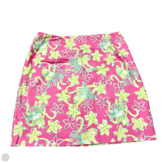 Skirt Designer By Lilly Pulitzer In Green & Pink, Size: 6