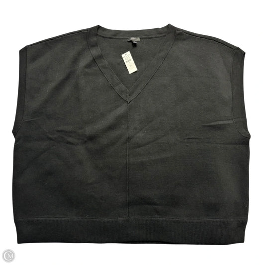 Vest Sweater By Talbots In Black, Size: 3x