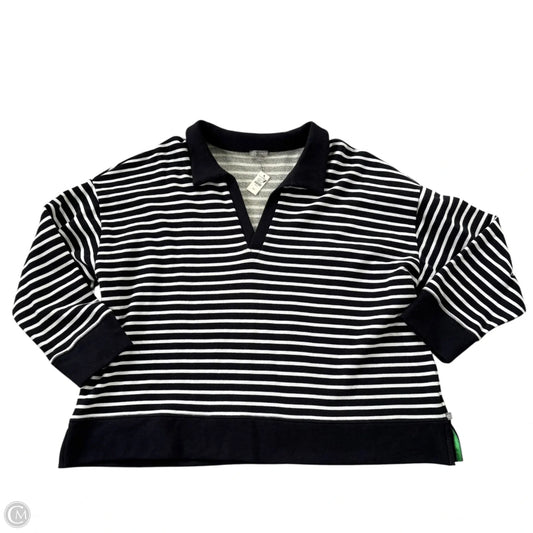 Sweatshirt Collar By Talbots In Striped Pattern, Size: 3x