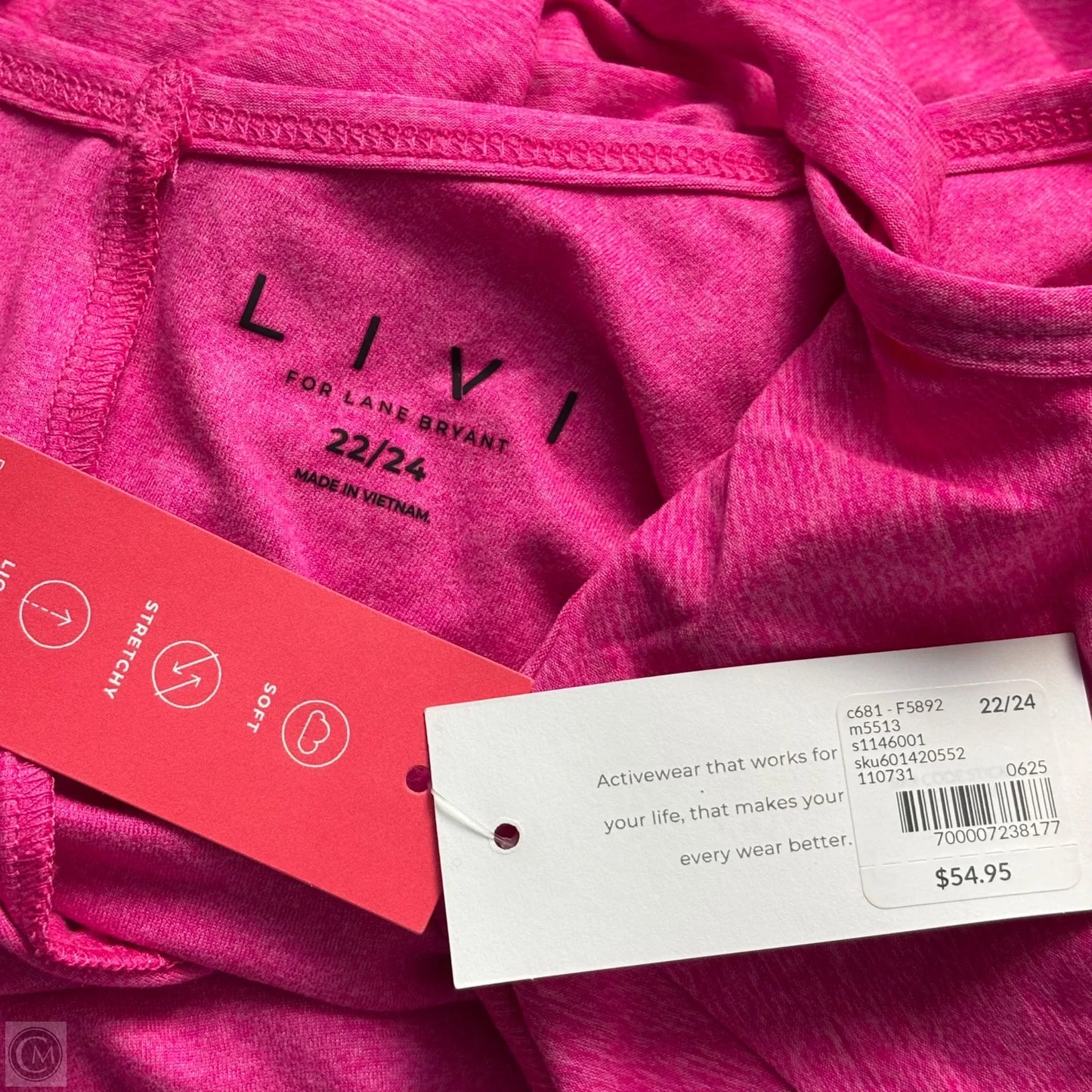 Athletic Top Short Sleeve By Livi Active In Pink, Size: 3x