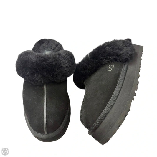 Slippers Designer By Ugg In Black, Size: 6