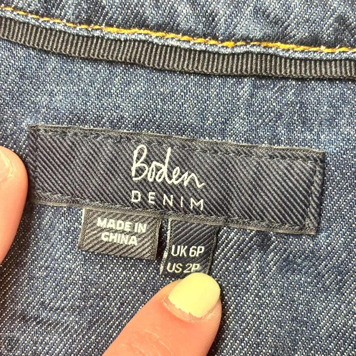 Dress Casual Short By Boden In Blue Denim, Size: Xsp