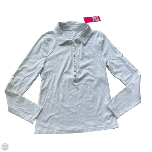 Top Long Sleeve Designer By Lilly Pulitzer In White, Size: M