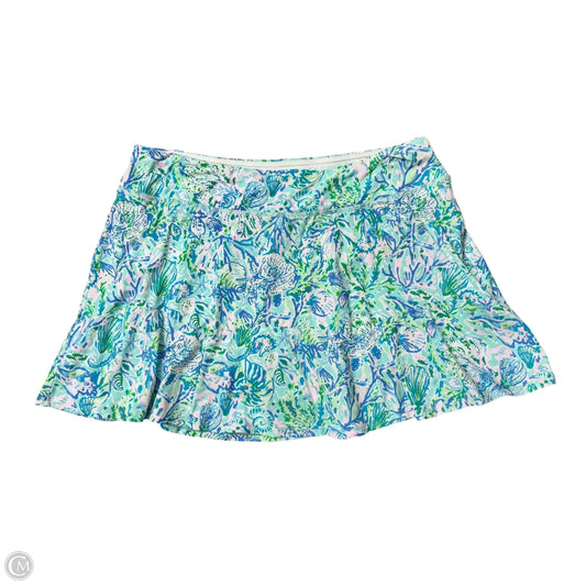 Skort Designer By Lilly Pulitzer In Blue & Green, Size: L