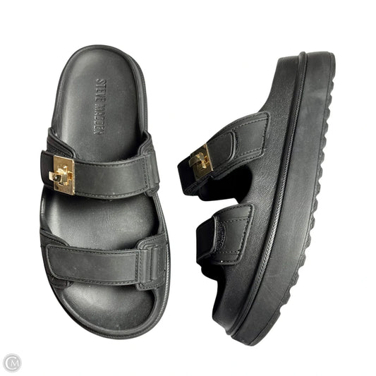 Sandals Heels Platform By Steve Madden In Black, Size: 7