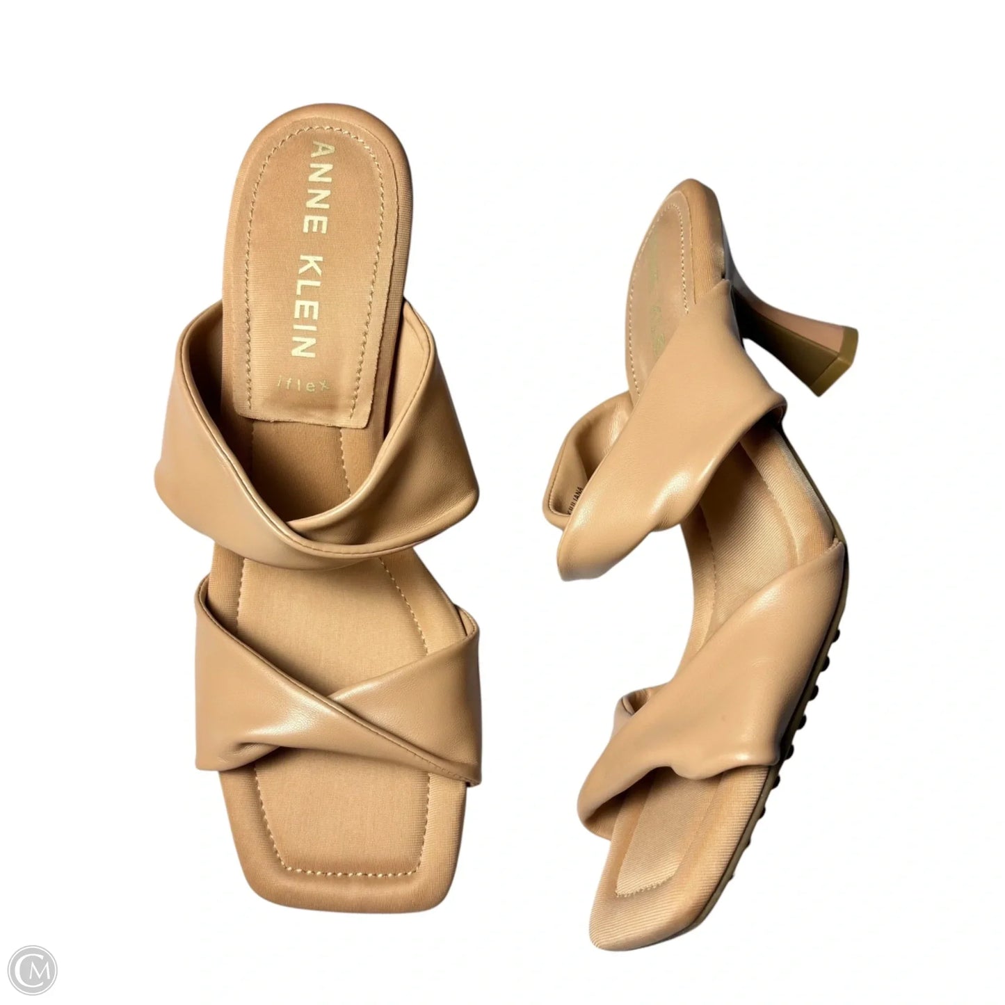 Sandals Heels Kitten By Anne Klein In Brown, Size: 7.5
