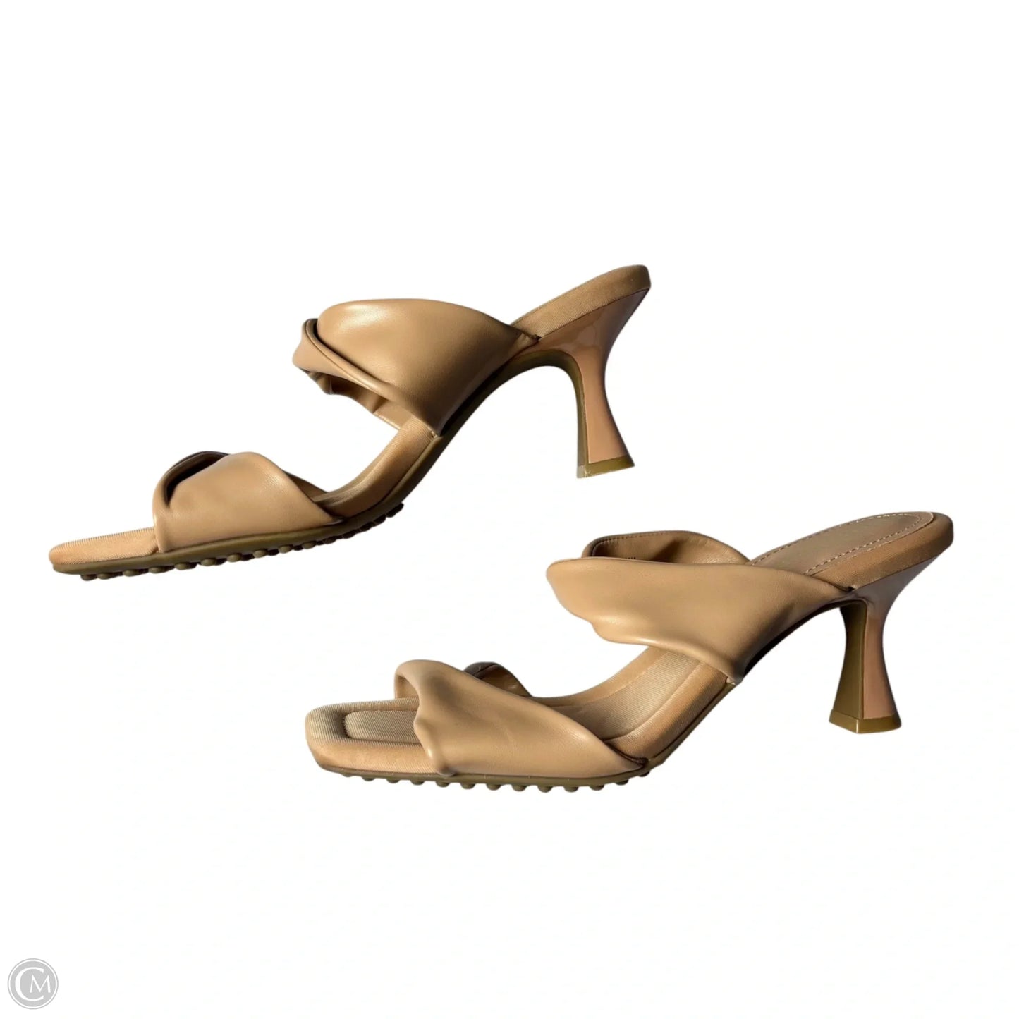 Sandals Heels Kitten By Anne Klein In Brown, Size: 7.5