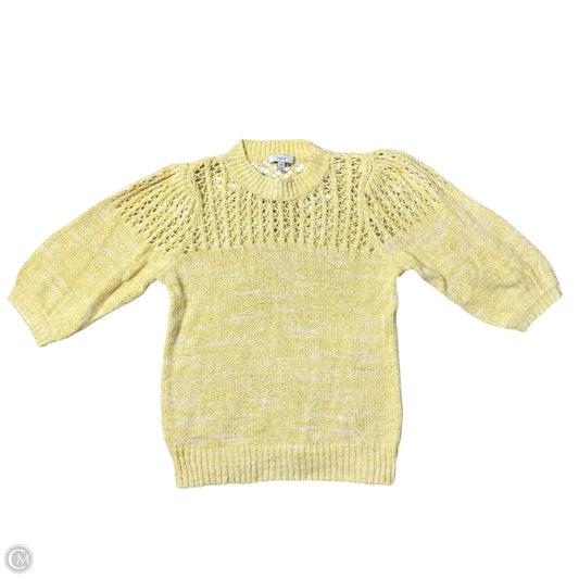 Sweater Short Sleeve By Joie In Yellow, Size: M