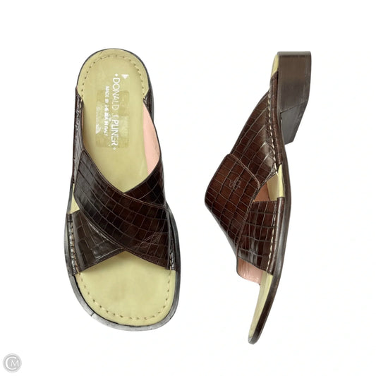 Sandals Flats By Donald Pliner In Brown, Size: 9.5