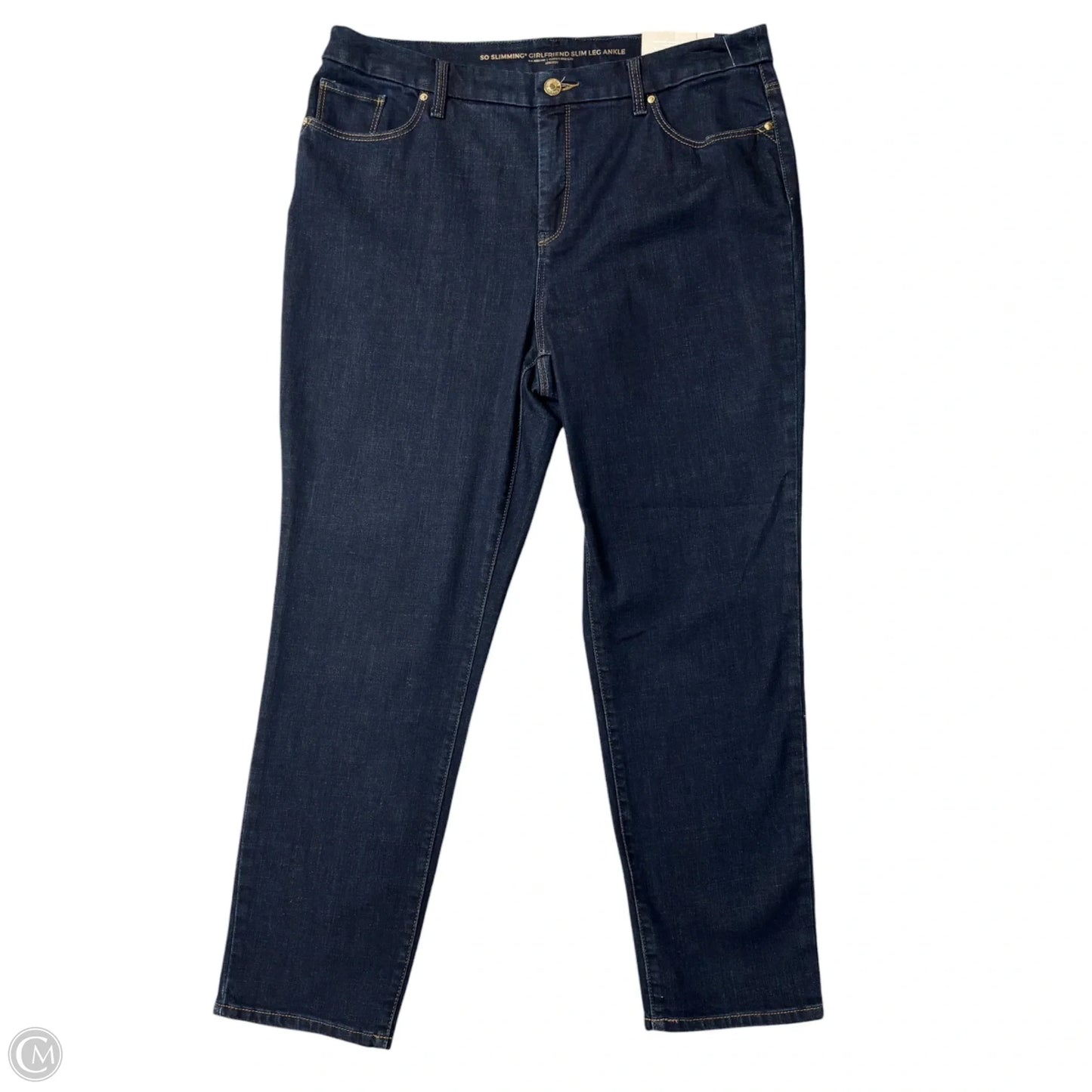Jeans Boyfriend By Chicos In Blue Denim, Size: 14