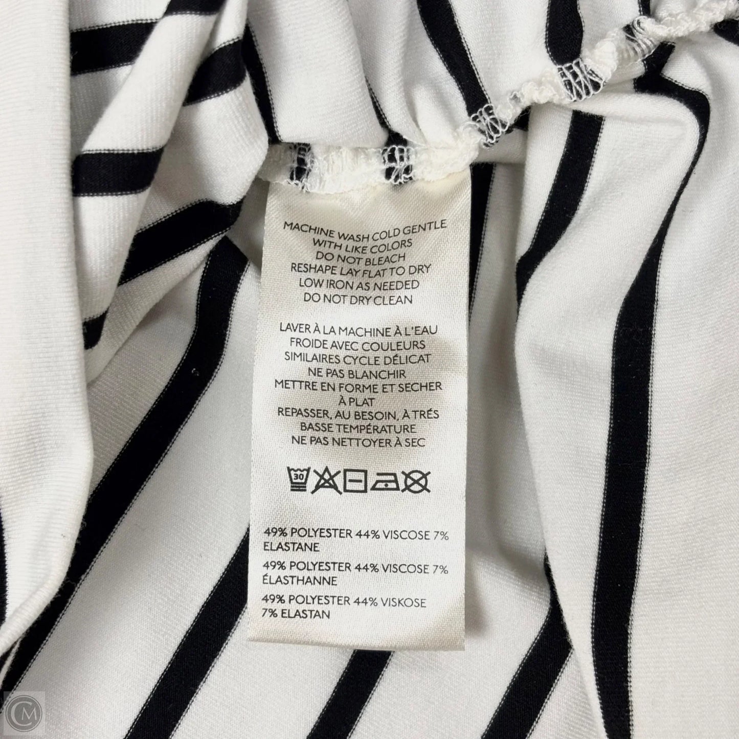 Top Short Sleeve By Maeve In Striped Pattern, Size: L