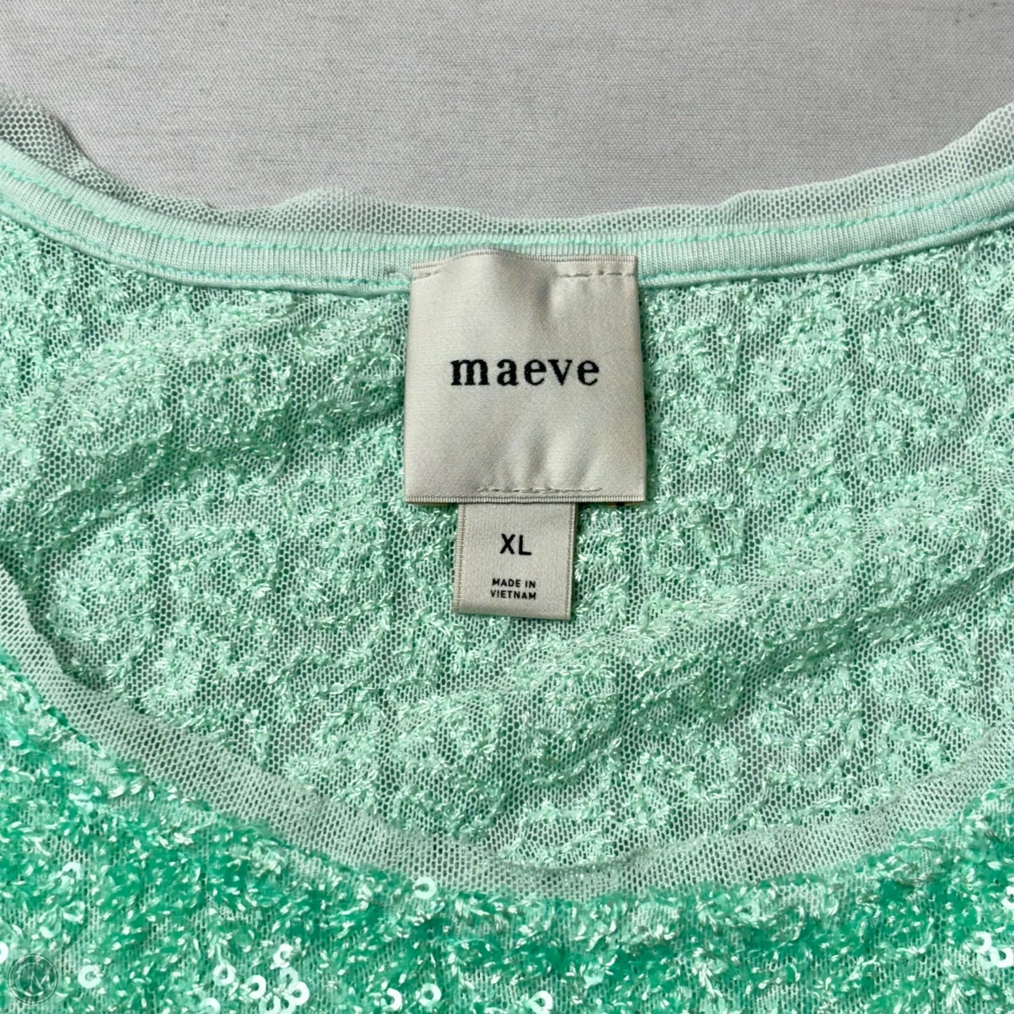 Top Short Sleeve By Maeve In Green, Size: Xl