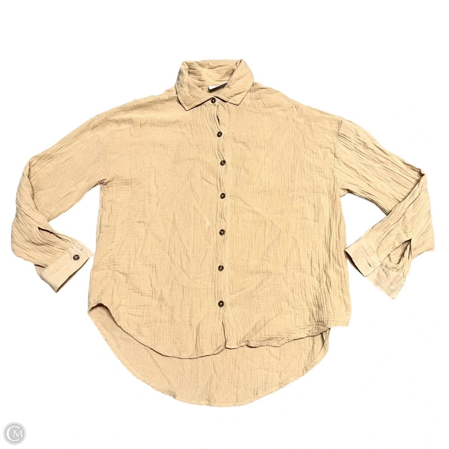 Top Long Sleeve By Jolie & Joy In Tan, Size: M