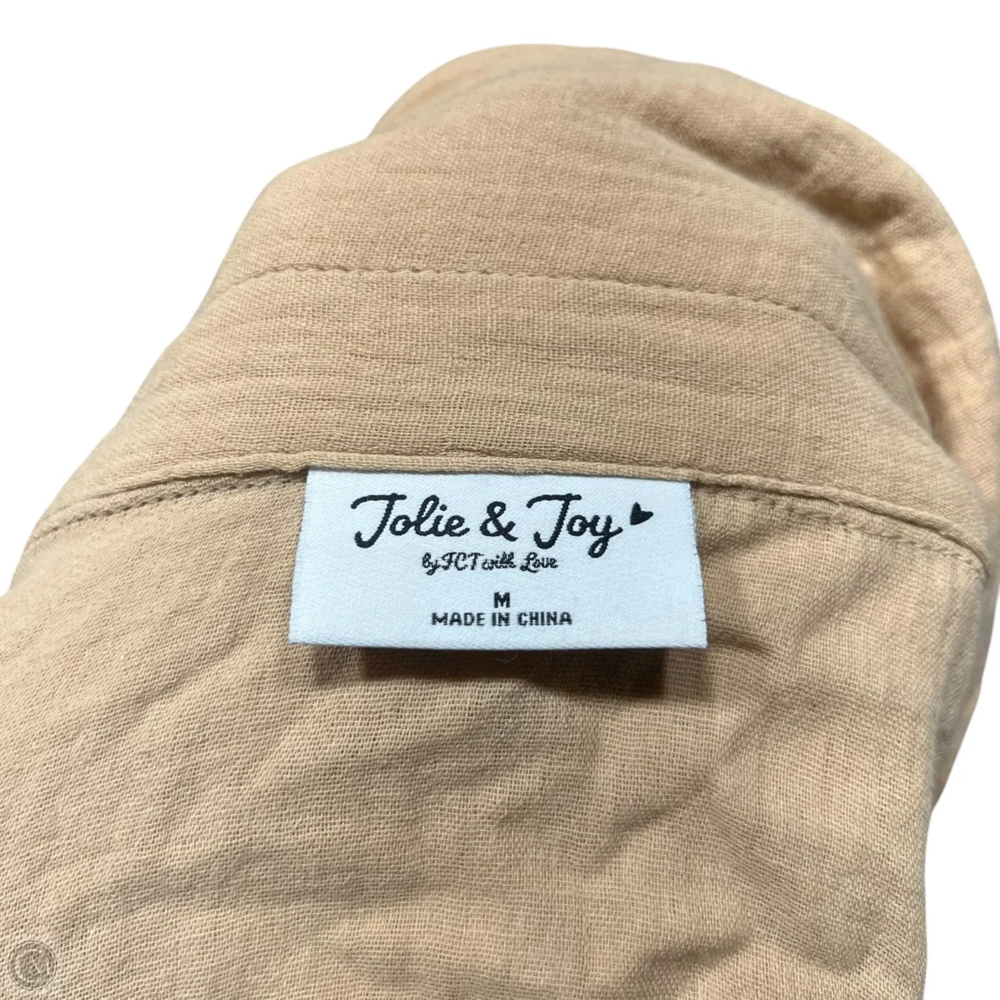 Top Long Sleeve By Jolie & Joy In Tan, Size: M