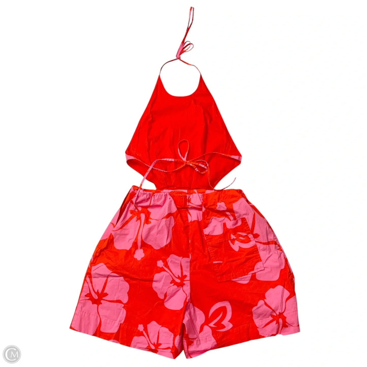 Romper By Staud In Orange & Pink, Size: S