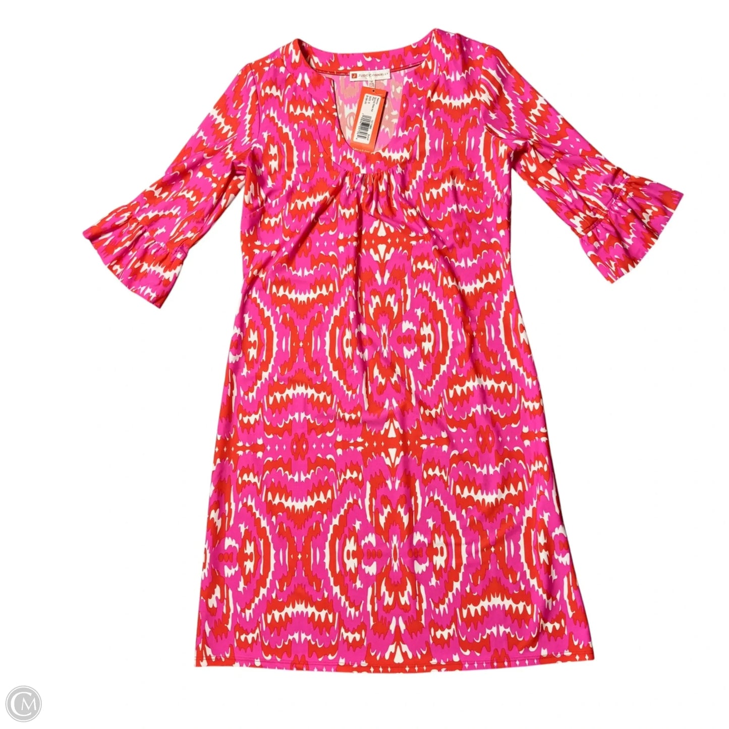 Dress Casual Midi By Jude Connally In Orange & Pink, Size: S