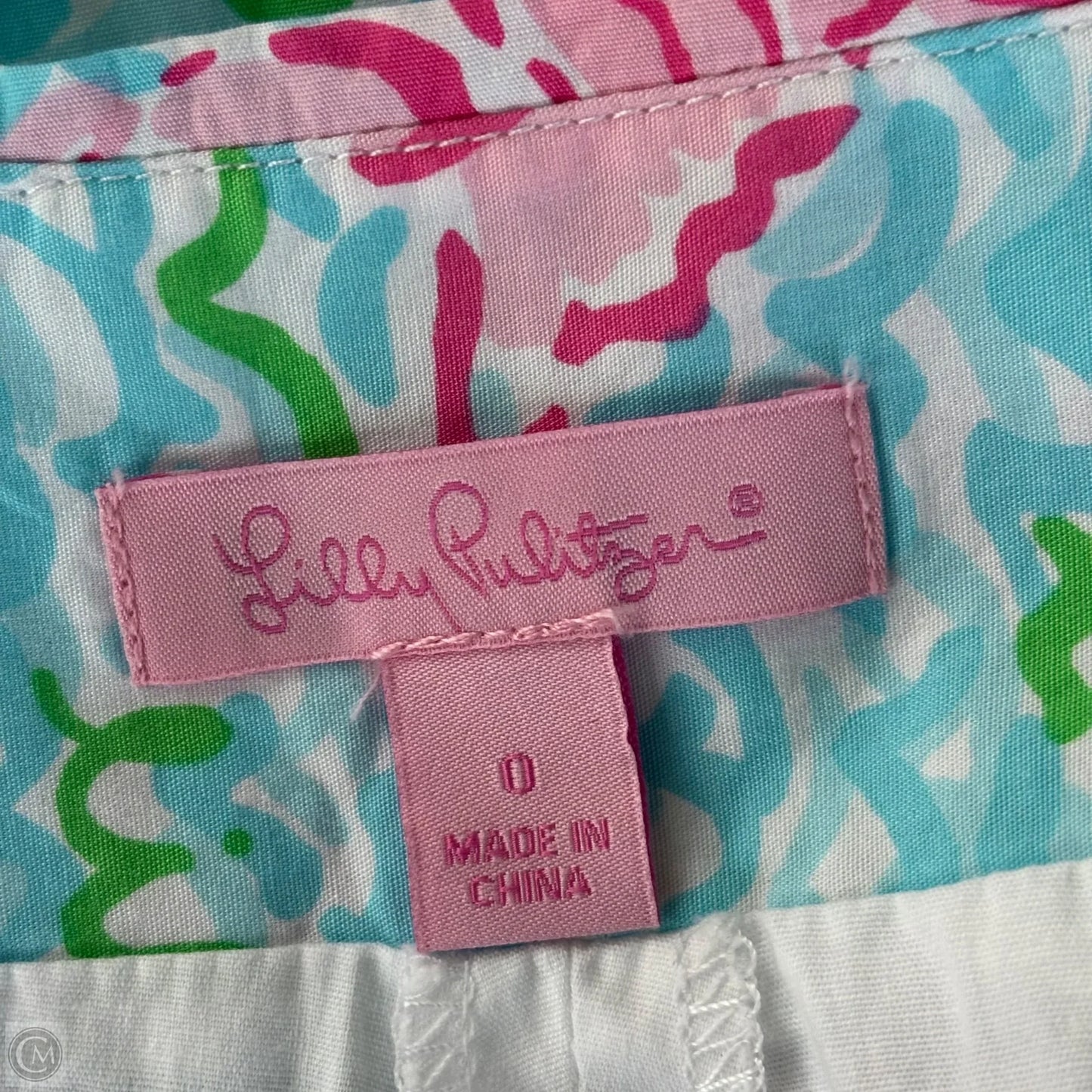 Skort Designer By Lilly Pulitzer In Blue & Pink, Size: 0
