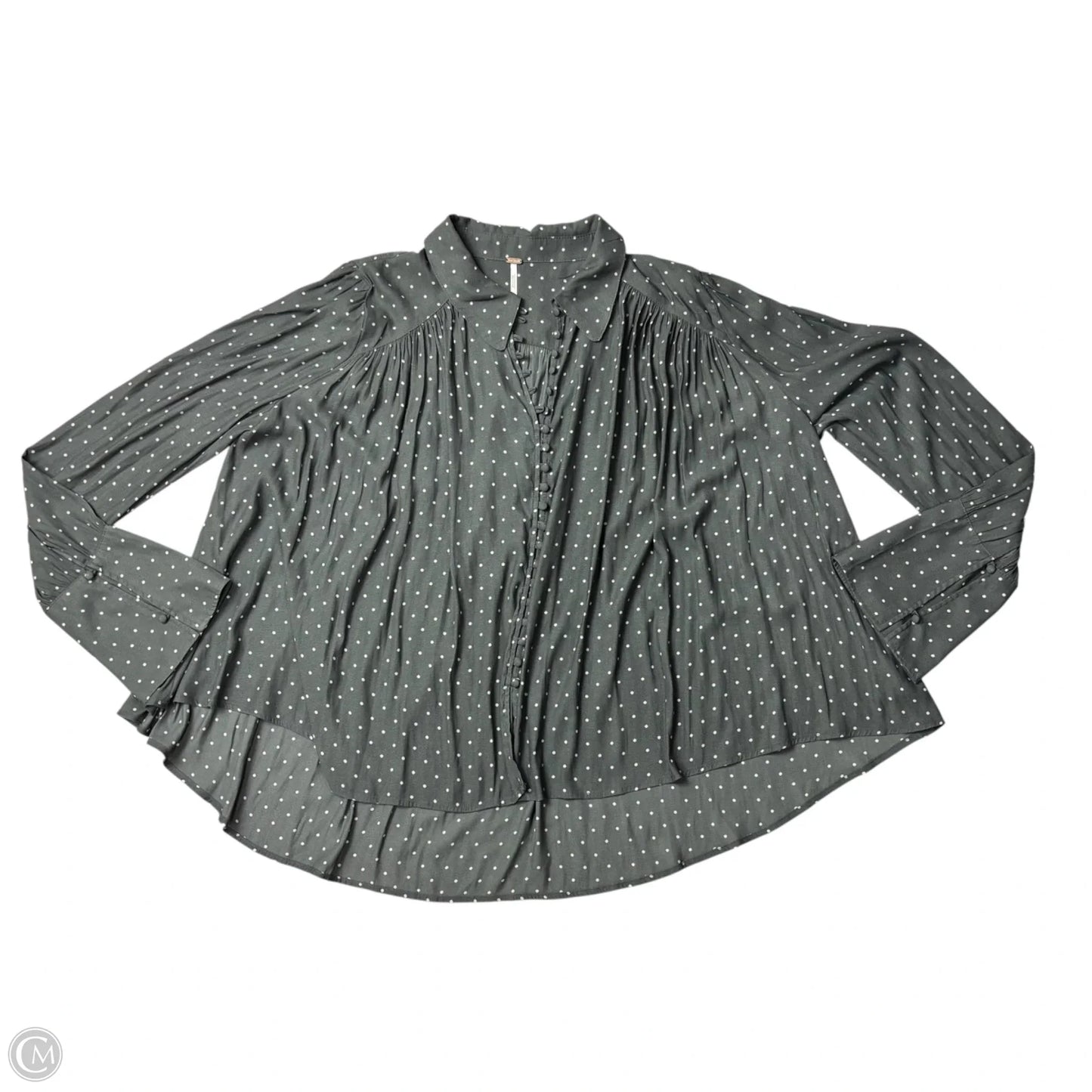 Top Long Sleeve By Free People In Polkadot Pattern, Size: M