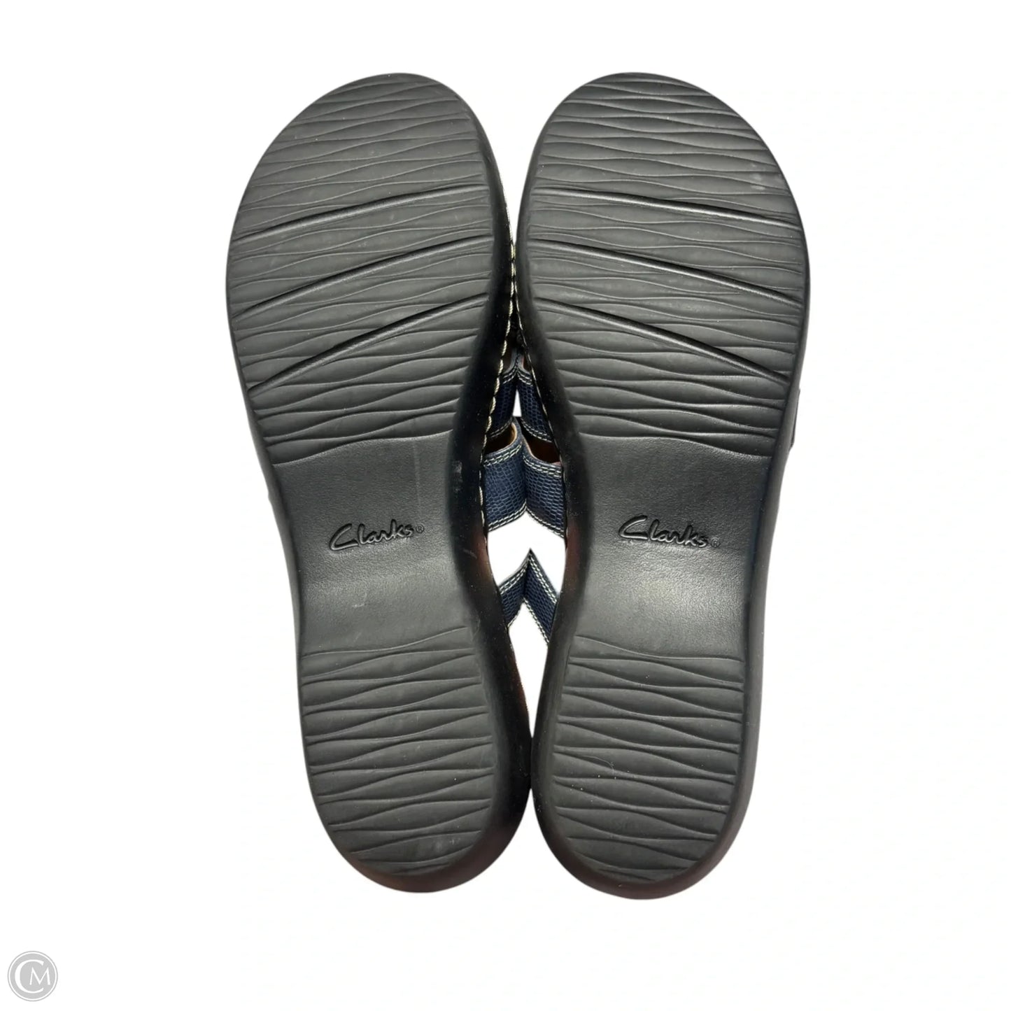 Sandals Flats By Clarks In Navy, Size: 9.5